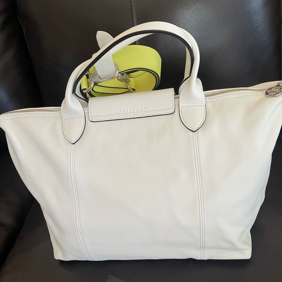 NWT LONGCHAMP Le Pliage Leather Limited Edition Crossbody Tote Bag - Picture 6 of 14